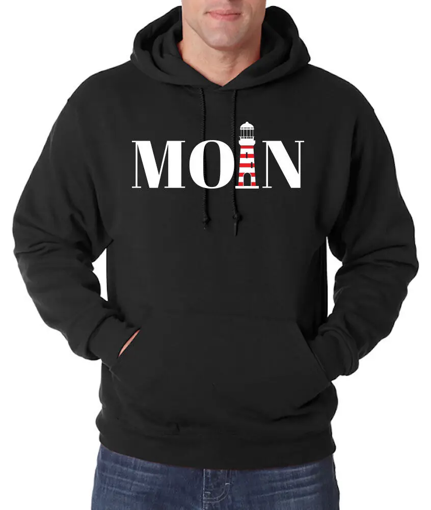 Youth Designz Moin Lighthouse Men'S Hoodie Print Funny Port Hamburg Anchor Fun-