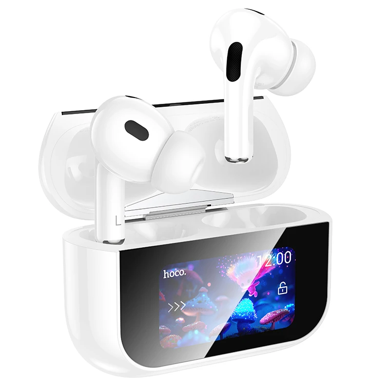 HOCO Touch LED Screen Smart Wireless ANC Noise Reduction Earphone HiFi Stereo Music Sport Earbuds Support 16 Country Languages