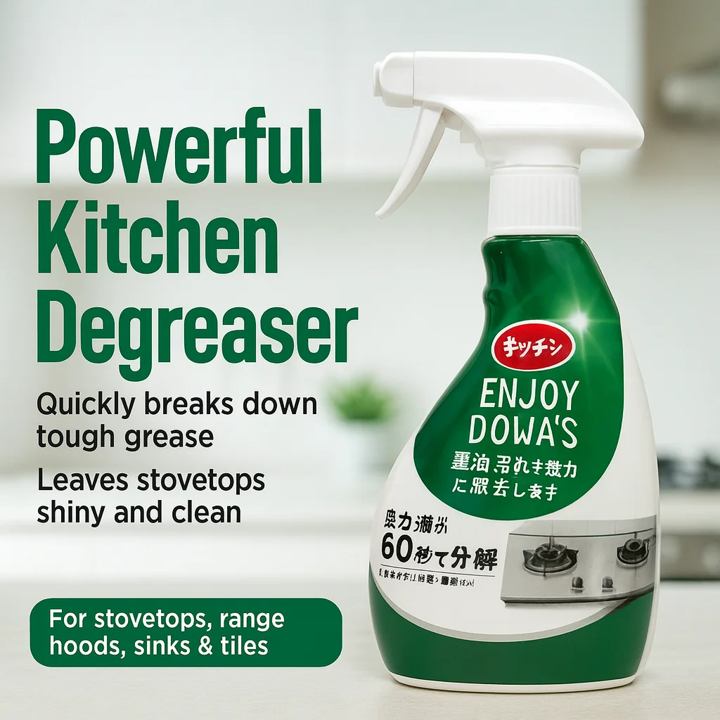 1pc Kitchen Grease Remover Spray, Powerful Stove Degreaser for Heavy Oil Stains, Fast-Acting Foam Cleaner for Cooktop, Glass Cle