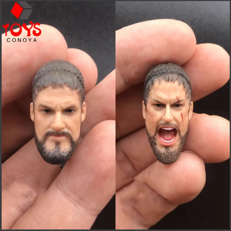 

1/12 Scale Viking Male Head Sculpt with Braid Military Ancient Head Sculpt Model Fit 6" Male Solider Action Figure Body Dolls