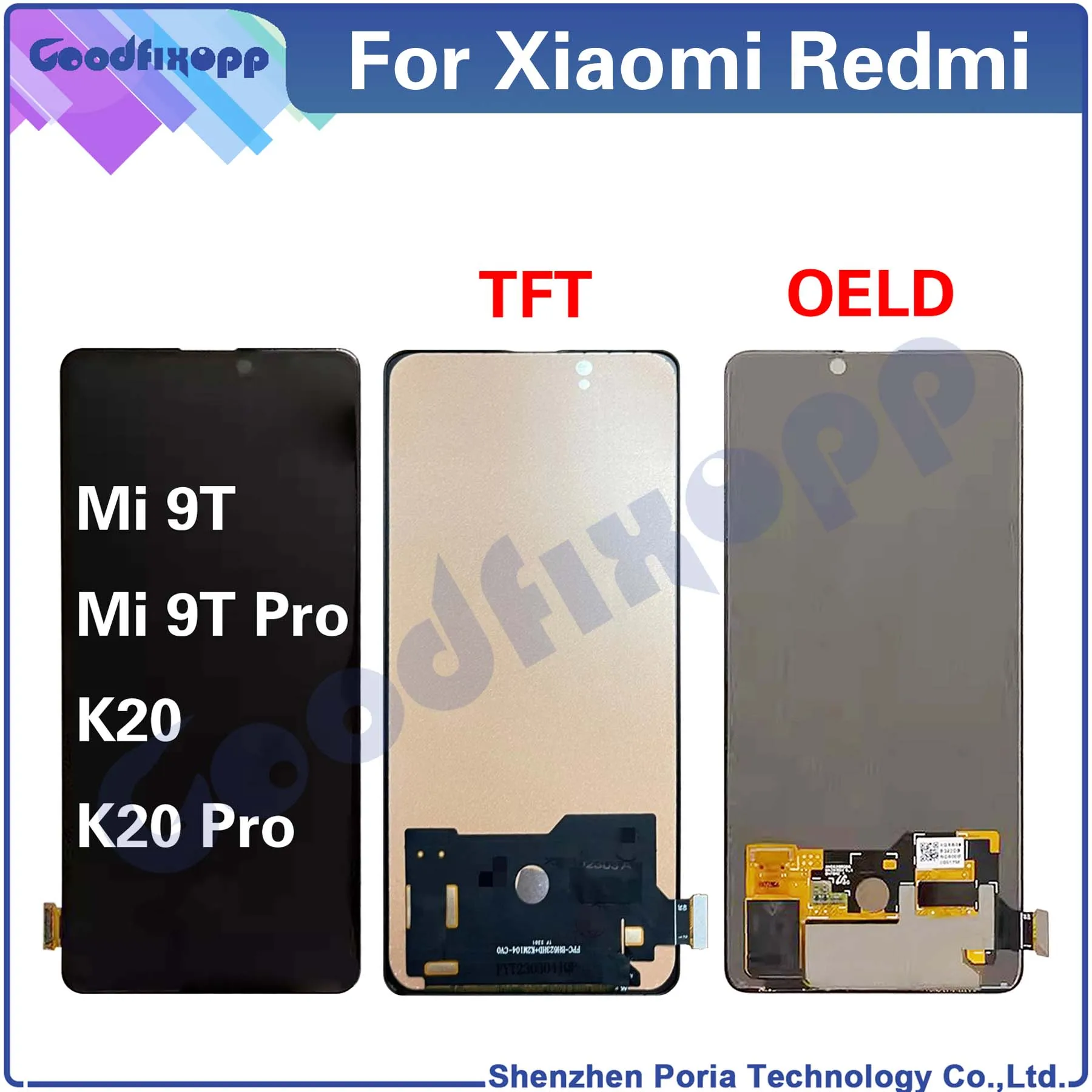 For Xiaomi Mi 9T Pro / Redmi K20 Pro LCD Display Touch Screen Digitizer Assembly Repair Parts Replacement