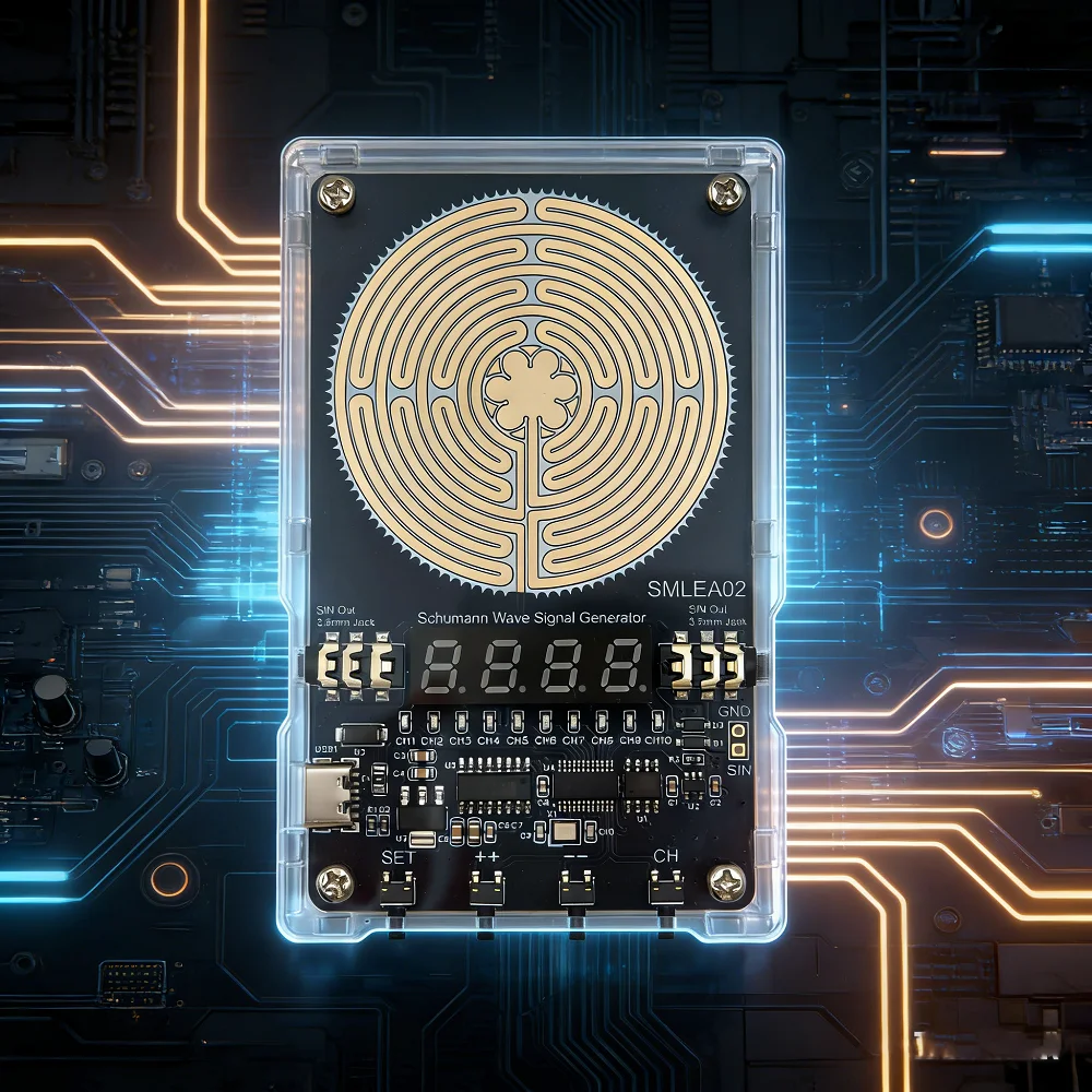 7.83Hz Schumann Resonance Generator 0.01Hz-9999Hz Adjustable Pure Sine Wave Signal Generator Supply Dual 3.5mm Audio