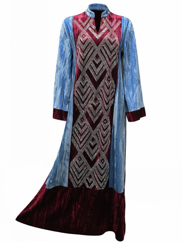 

African Dresses For Women Muslim Fashion Abayas Boubou Dashiki Ankara Outfits Evening Gown Dubai Kaftan Abaya Robe Marocaine
