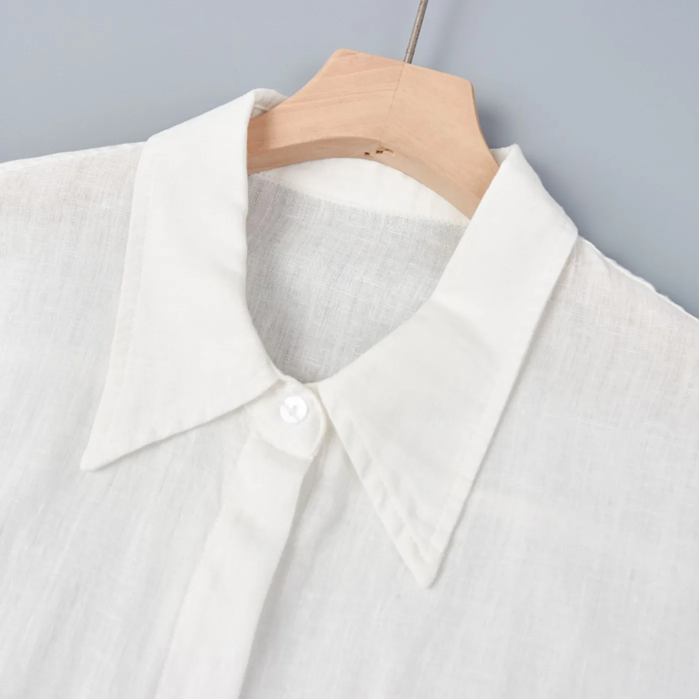 Spring Summer 2026 New 100 Pure Linen Long Sleeve Sun Protection Shirt Casual Style Women's Premium Quality Linen Fabric