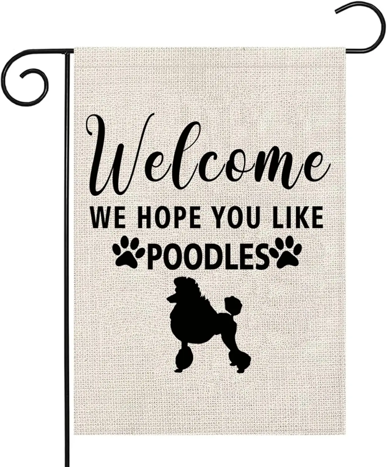 PWHAOO Poodles Garden Flag Welcome We Hope You Like Poodles Garden Flag Poodles Dog Welcome Flag Garden Decor (You Like Pood EEZ