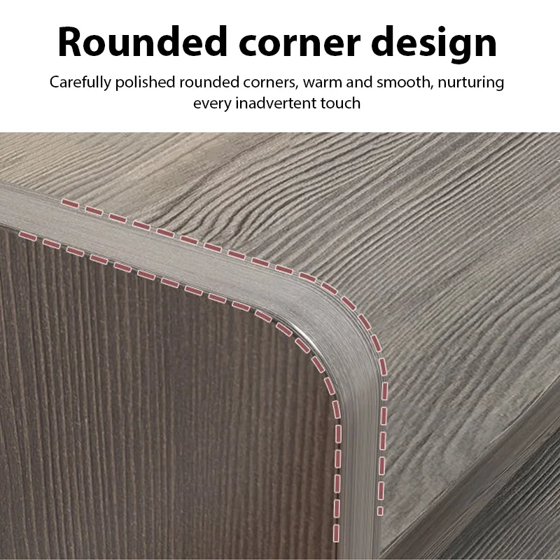 طاولة بجانب السرير لغرفة النوم مع درج للتخزين ومنضدة لغرفة المعيشة وخزانة جانبية وخزانة تخزين متعددة الطبقات ومكتب صغير #4