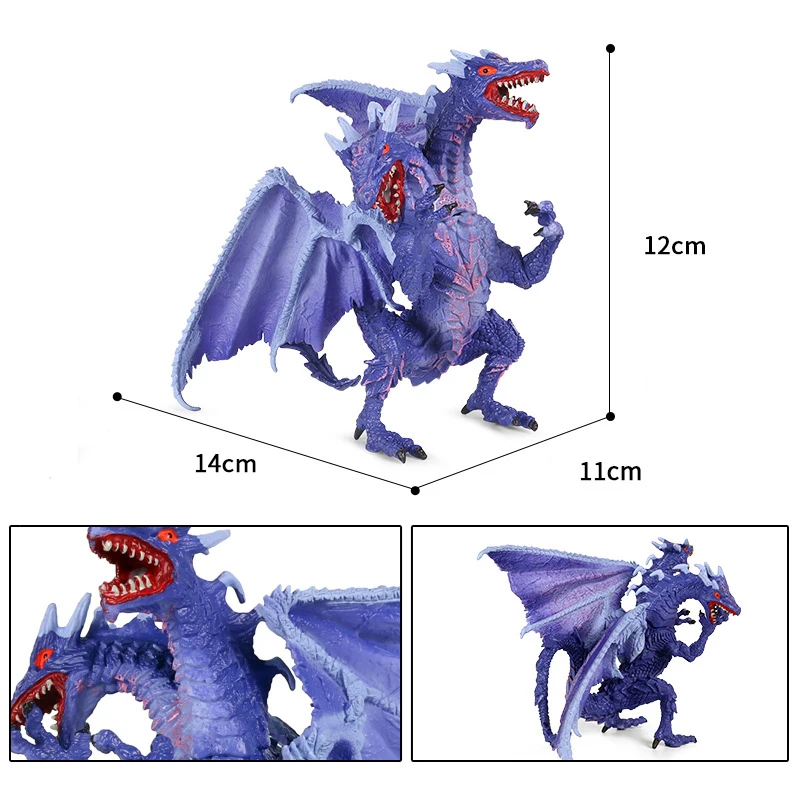 Fun Mythological Models Hell Demon Dragon Ghost Magic Dragon Two-headed Dragon Thunderbolt Magic Dragon Kids Animal Model Toys