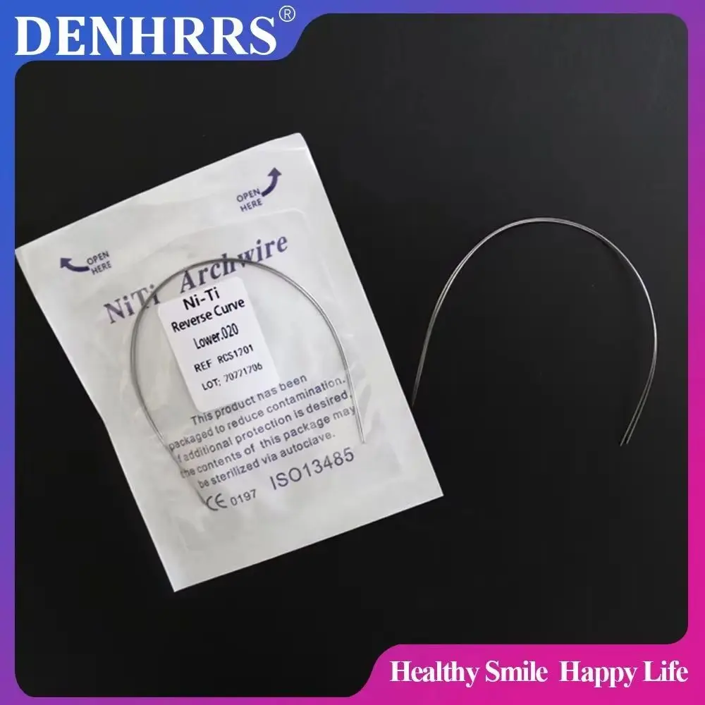 2Packs 4Pcs Dental Orthodontic Reverse Curve Niti Wire (1Upper+1Lower)