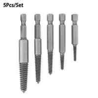 Drill Bit Hex Screw Extractors DIY Working Metal Metalworking Tools Hex Shank Set M3-M18 5 Pcs Broken Bolt Remover