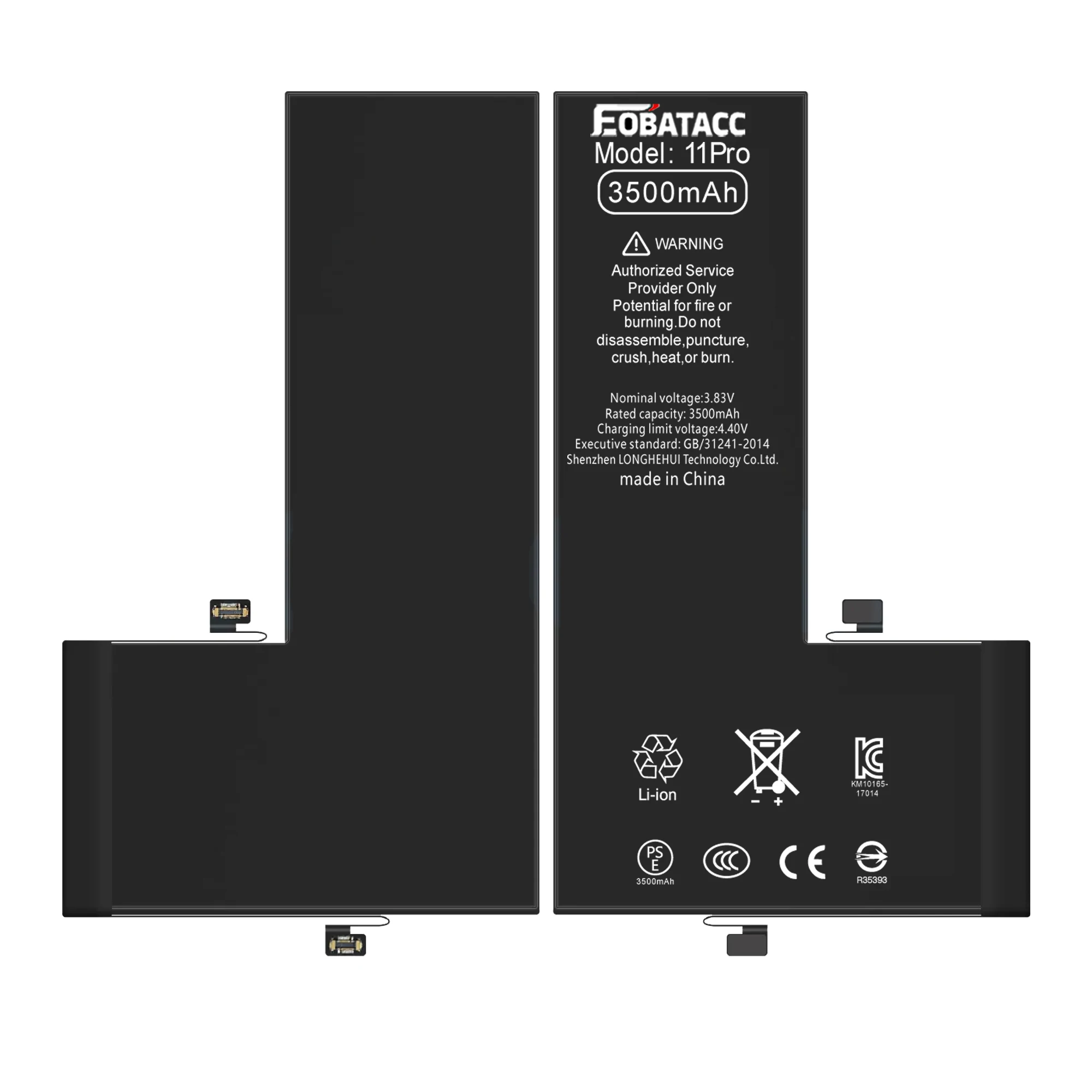 2025 YEARS EOBATACC High Quality 100% new Battery For iPhone 11 Pro 3500mah Phone Battery+Free Tools