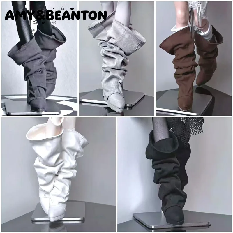 BJD 1/3 Girl Doll Shoes Pointed Toe Wedge Heel Slouchy Boots Casual Daily Wear Boots For 1/3 Scale BJD Doll Shoes Accessories