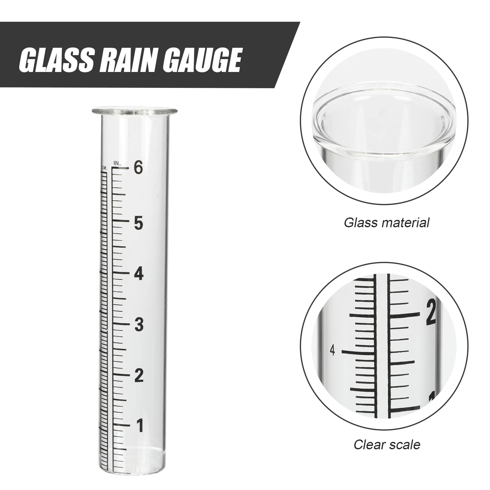 

4 Pcs Rainwater Measurement Tool Rainfall Measuring Cylinder Gauge Supplies Precision Tube Container