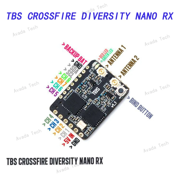 FREESHIPPING TBS CROSSFIRE DIVERSITY NANO RX FPV ricevitore DRONE a lungo raggio per droni Freestyle TBS Tango2 FPV