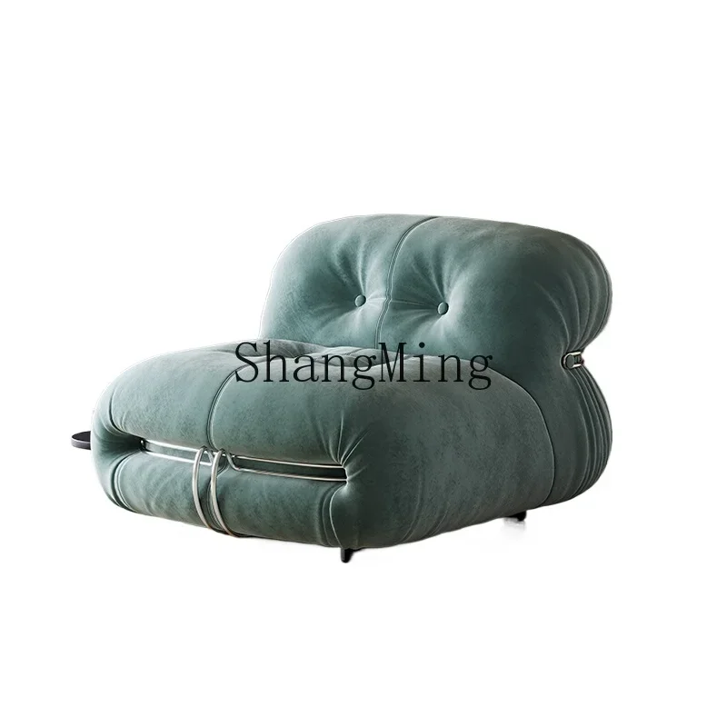 ZZJ modern simple hippo shape fabric sofa small apartment living room balcony high value matte cloth lazy leisure chair