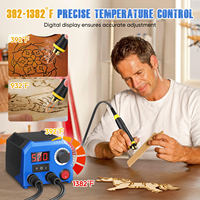 Wood Burner Adjustable Temperature Digital Display Pyrography Machine Pyrography Pen Burning Machine for Pyrography Artworks