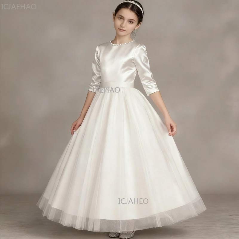 Fashion Kids Clothing Girls Princess Birthday Dress Pageant Host Children Flower Girl Formal Evening Gown for Piano Performance