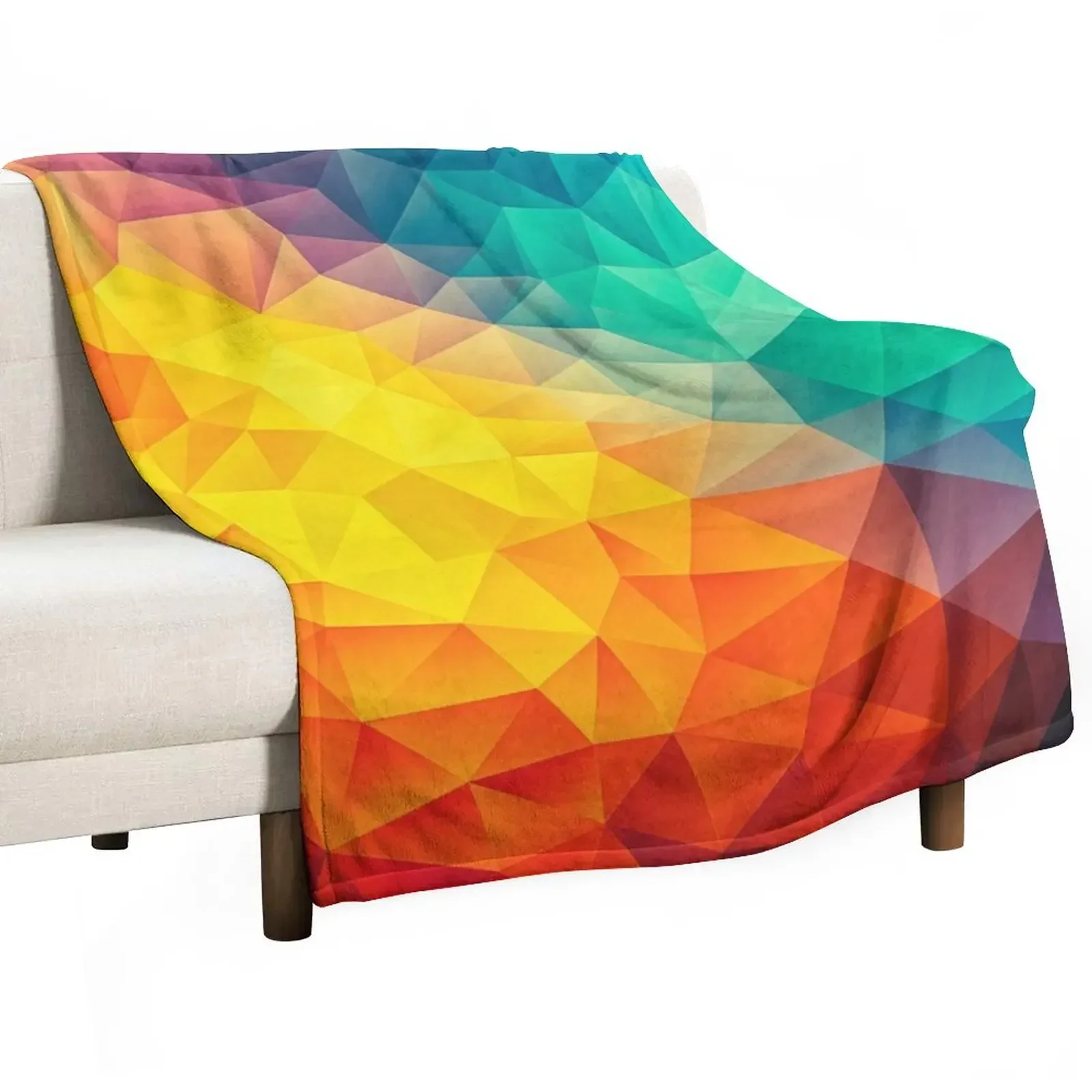 

Abstract Multi Color Cubizm Painting Throw Blanket Fluffy Softs Extra Large Throw for winter Soft Blankets