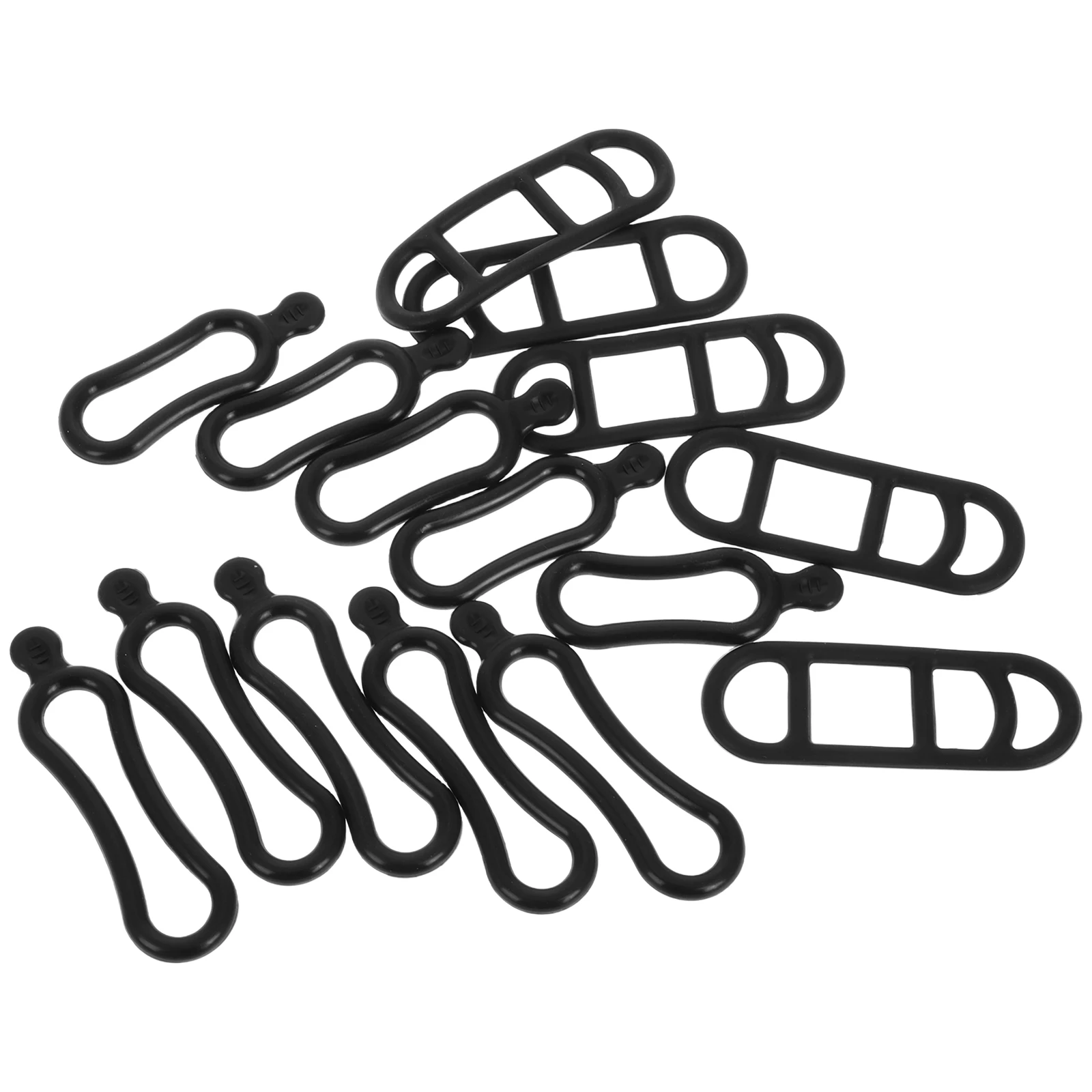 

15 pcs Bike Silicone Replacement Cycling Mounts Bands Fastening Elastic Secure Flashlight Holders Outdoor Night