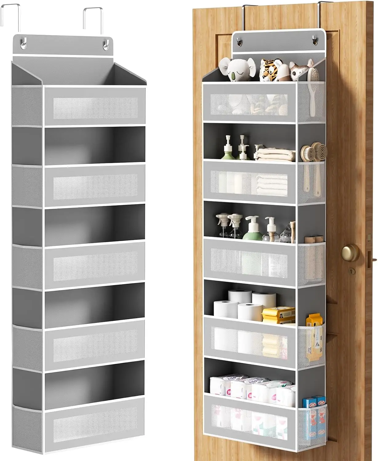 

Органайзер для двери, подвесной органайзер с 5 большими и 10 боковыми карманами, подвесная сумка-органайзер на дверь