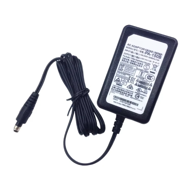 Adaptador de Corriente para Órgano Electrónico Yamaha KBP300 KBP500 KBP2100 P48 P125 P121 P128 P30 P35 P145, Cargador, Fuente de Alimentación 12V 1.5A