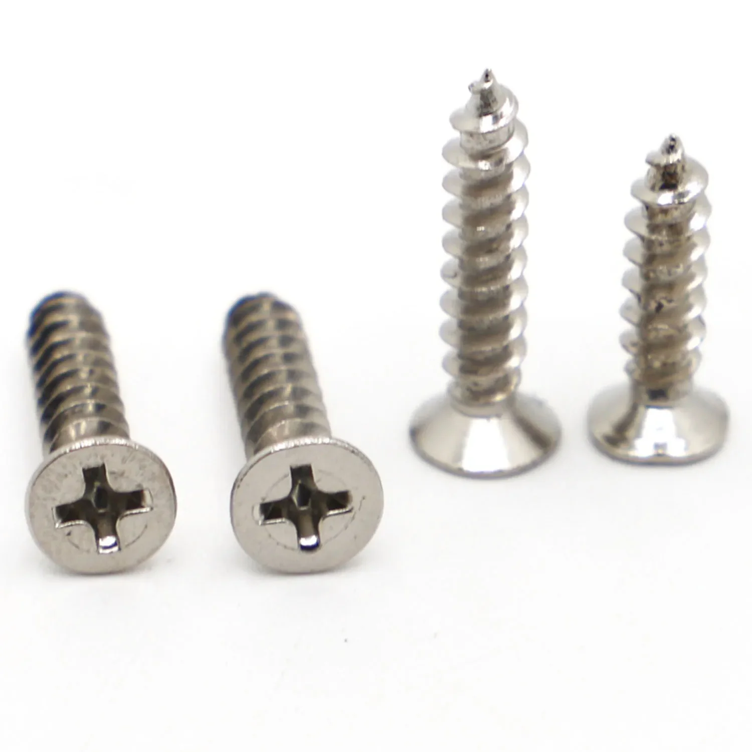 20/100pcs M2 M2.3 M2.6 M3 M4 Philips Countersunk Flat Head Nickel Plated Self Tapping Screws Wood Screw