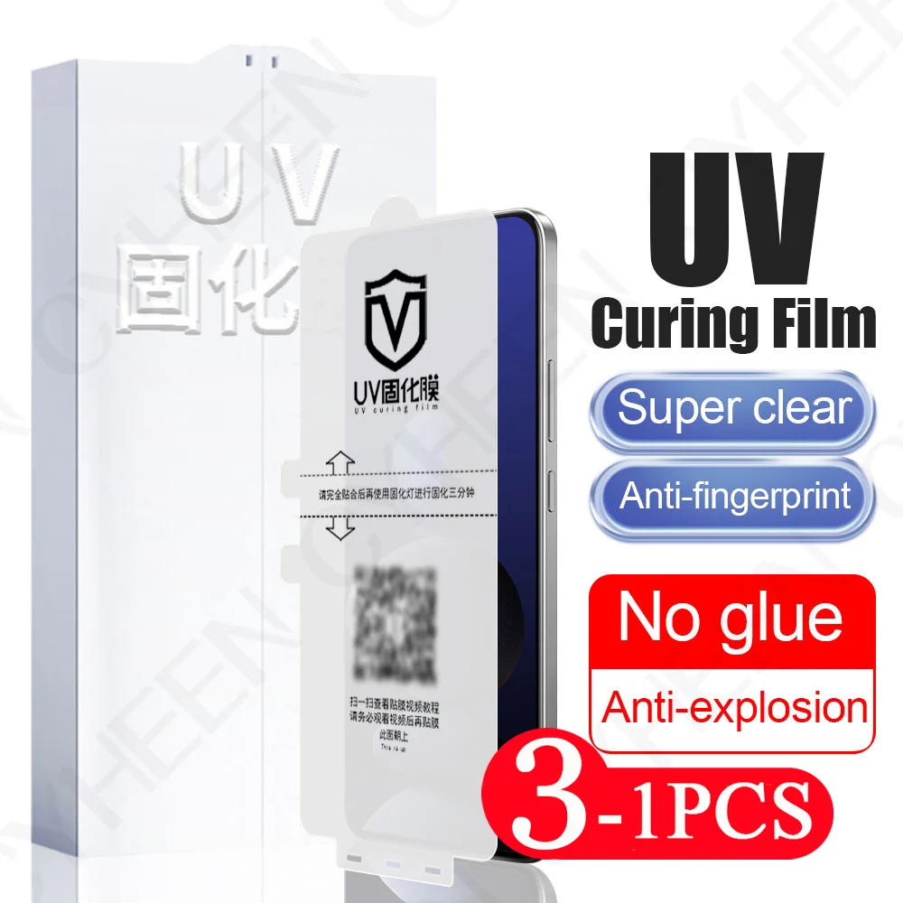 3/2/1 Pcs Not Glass soft full cover UV light curing protective film for Oneplus 13 12 11 screen protector 10 9 8 7 Pro Ace 3 2