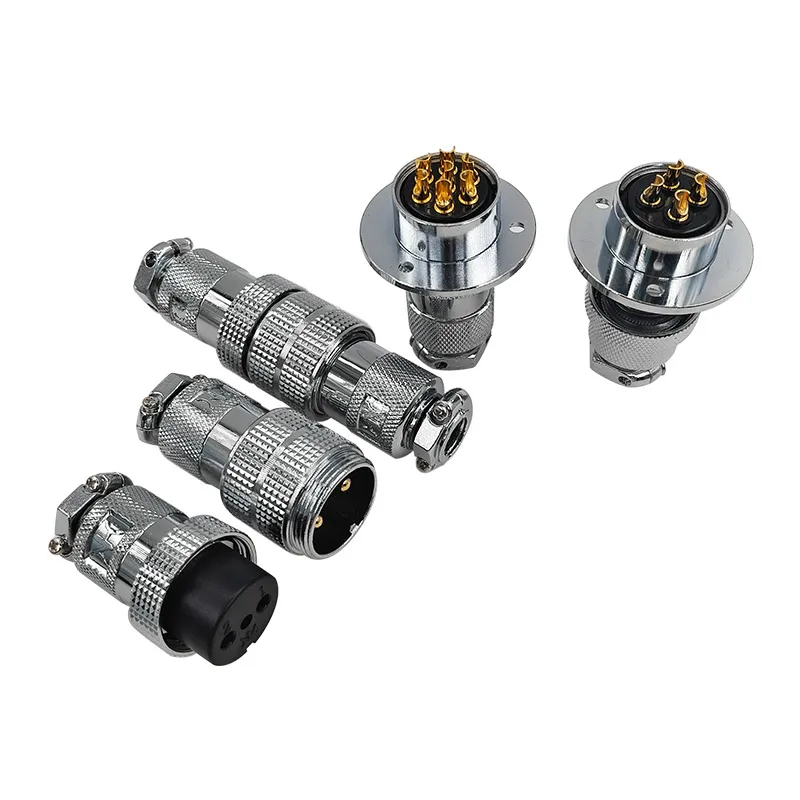 GX25 Plug Cable Connector Flange Fixing 20A 2Pin 3Pin 4Pin 5Pin 6Pin 8Pin 12Pin DF25 Circular Connectors