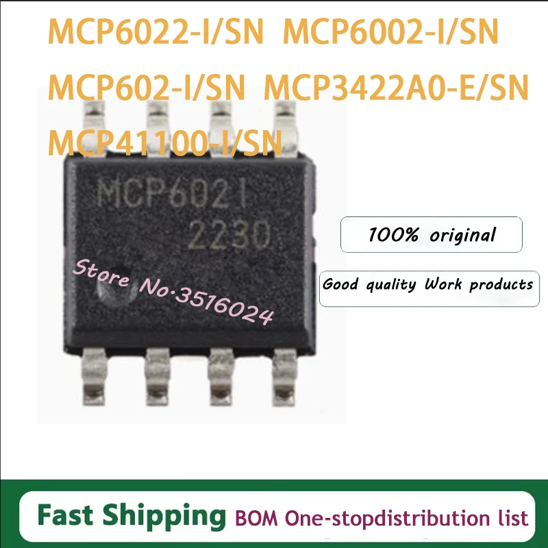 10Pcs Mcp6022-I/Sn …