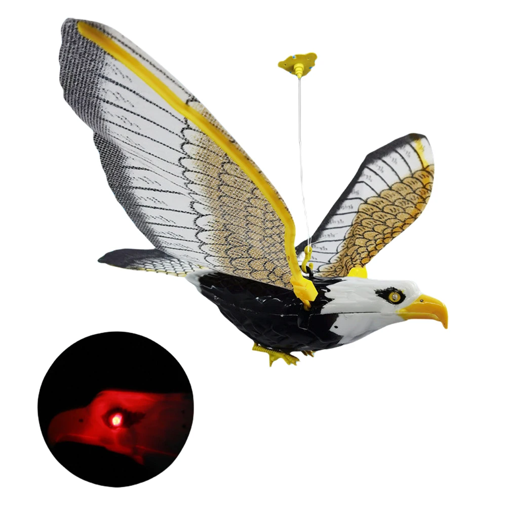 Eagle Fake Hawk Decoy Statue Bird Scarer Hanging Eagle Fake Eagle To Scare Birds Away Flying Bird Repellent Scarer Garden Decor