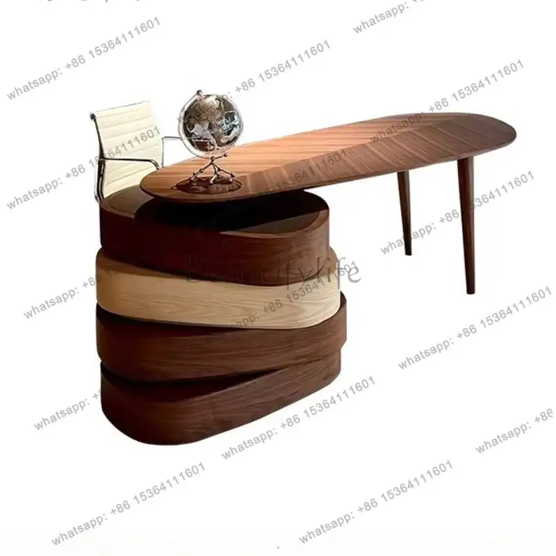 Upgrades Unique Office Desk Designer Classic Luxury Modern Computer Desks Storage Solid Wood Mesa
