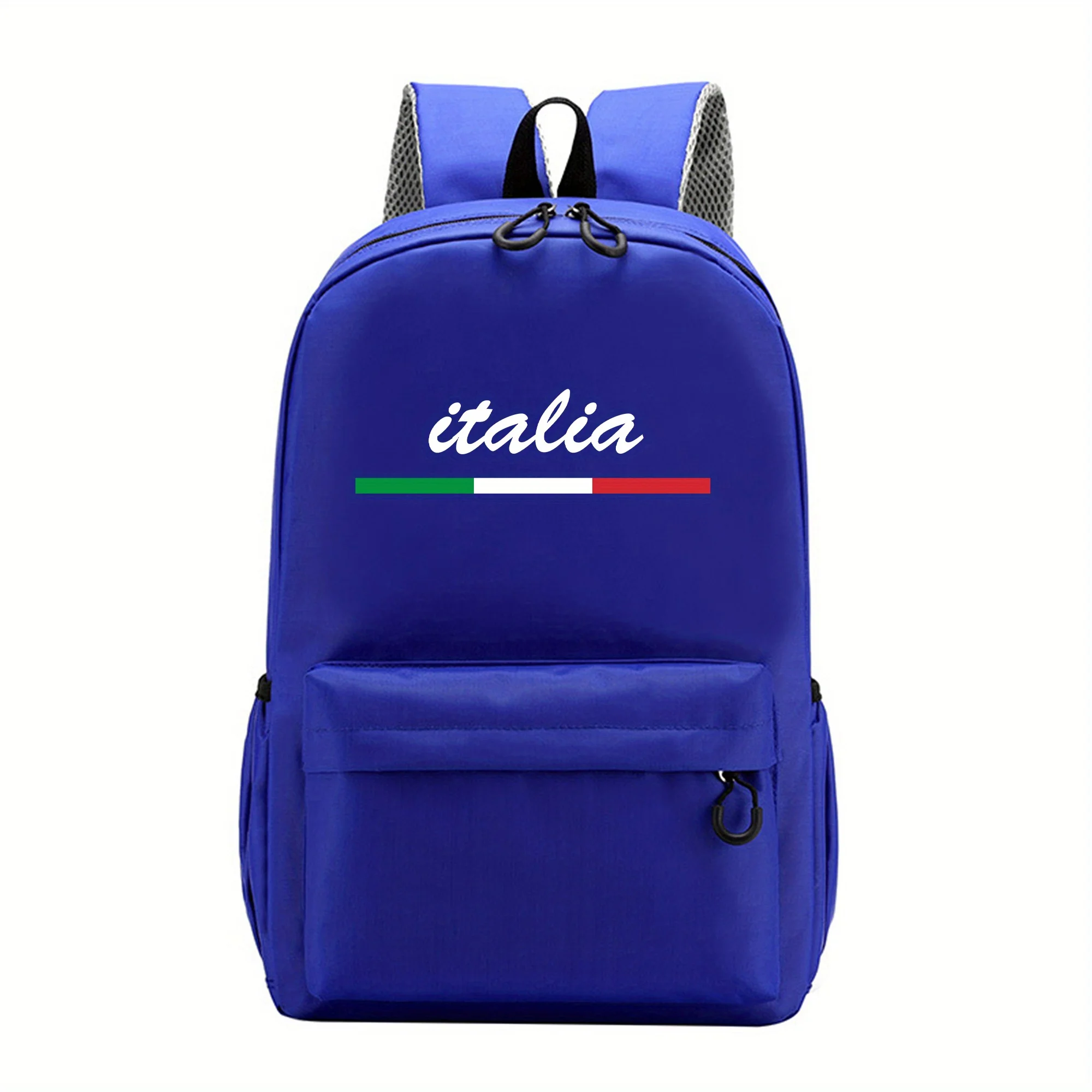 Italia Print Backpacks for Boys Girls Casual Zipper Lightweight Laptop Bag Large Capacity Travel Backpack Halloween Gift