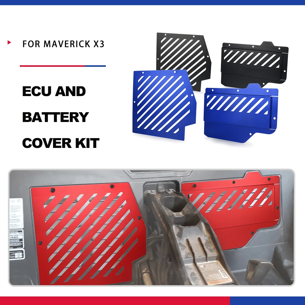 For Can-Am ECU And Battery Cover Kit for Can Am Maverick X3 2017-2020 Laser Cutting Accessories Aluminum