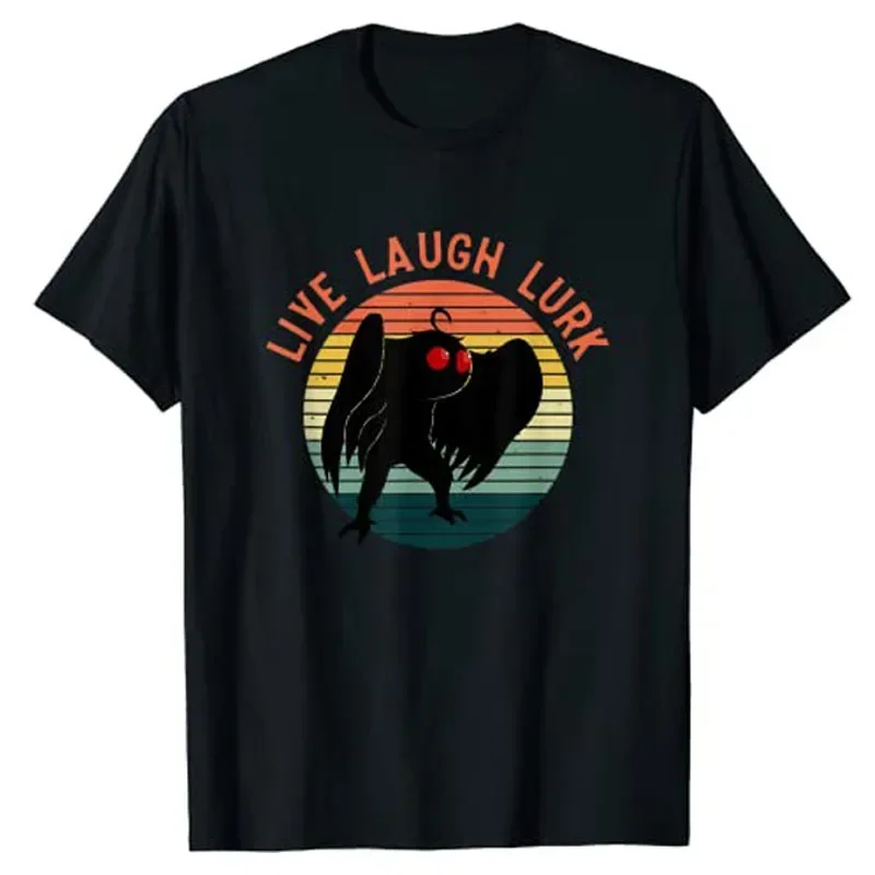 Футболка Mothman Is A Cryptid From Point Cozy Graphic Tee Y2k, топы в винтажном стиле, Мужская одежда, блузки с коротким рукавом, футболка Mothman