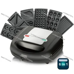 6-In-1 Multifunctional Sandwich Maker Bread Maker Donuts Waffle Maker Bake Cakes