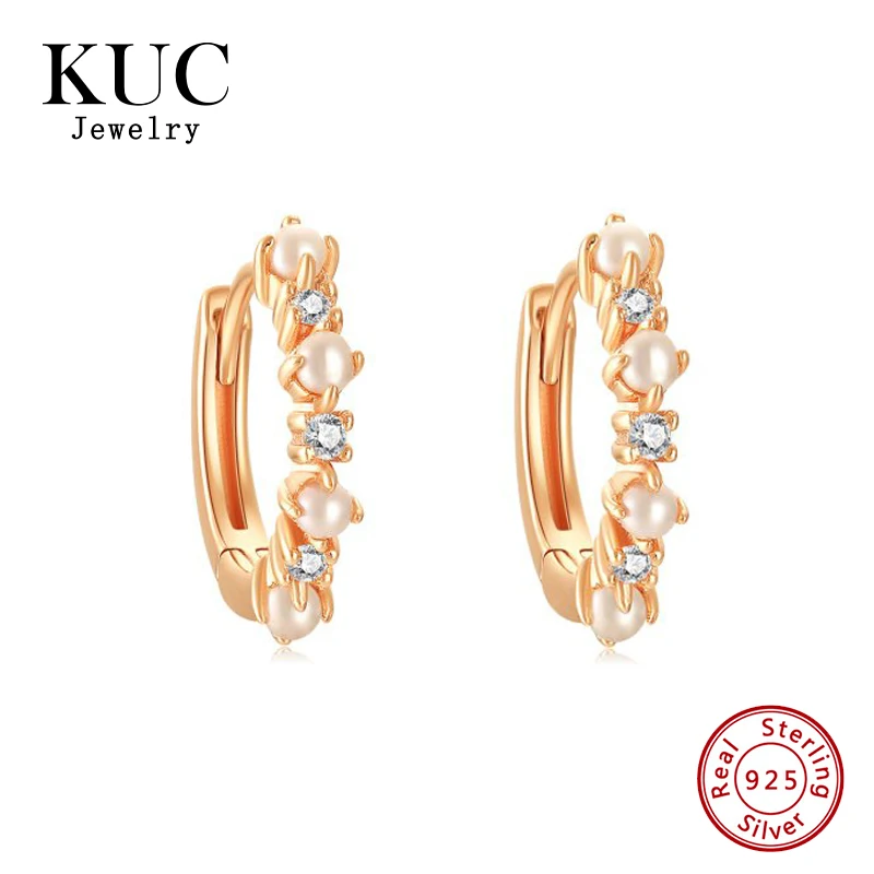 

Light Luxury Shell Pearl Zircon Elegant Trendy Fashionable Clip On Earring 925 Sterling Silver Hoop Earrings Christmas Gifts
