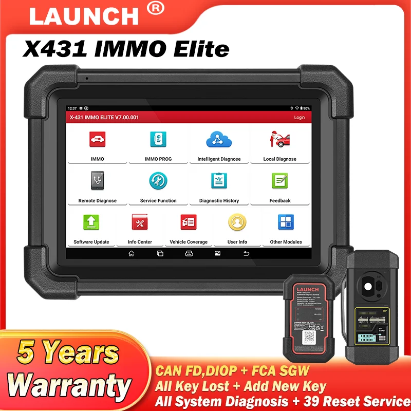 

LAUNCH X431 IMMO Elite Car Immobilizer programmer All System OBD2 Diagnostic Scanner Key Programming Tools X-PROG 3 39 Reset CAN