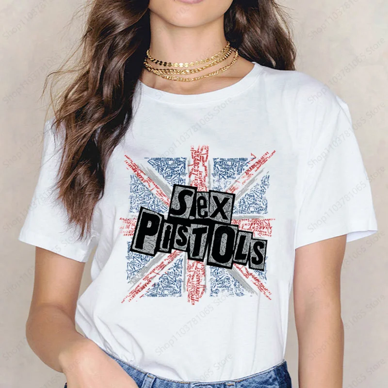 المرأة مسدسات الجنس طباعة تي شيرت ، ملابس قصيرة الأكمام ، عارضة 90s الأزياء الكرتون الملابس ، الفتيات أعلى