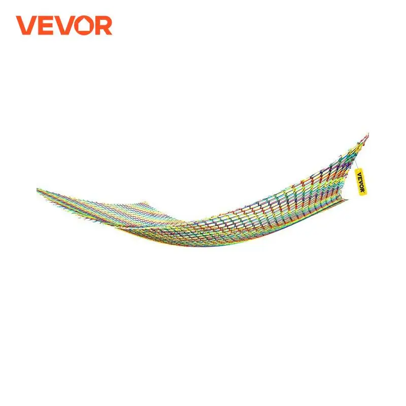 VEVOR Climbing Cargo Net Playground Climbing Cargo Net Kids 10.5x10.5/14.8x10.5/6.6x10.5 ft Rainbow/Black Swings Slides & Gyms