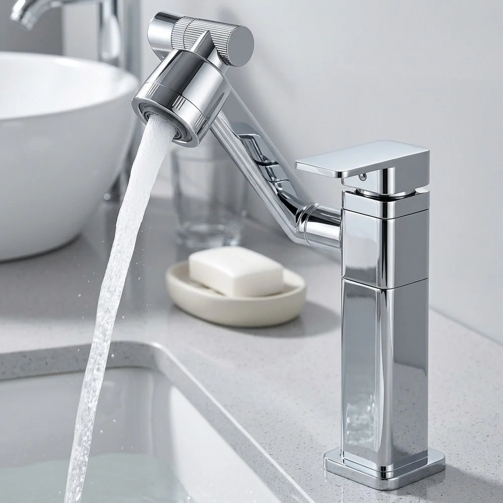 Copper Cold Hot Water Faucet with 1080 Degree Rotation for Real Time for temp LED Display and Two Flow Settings Spray Bubble