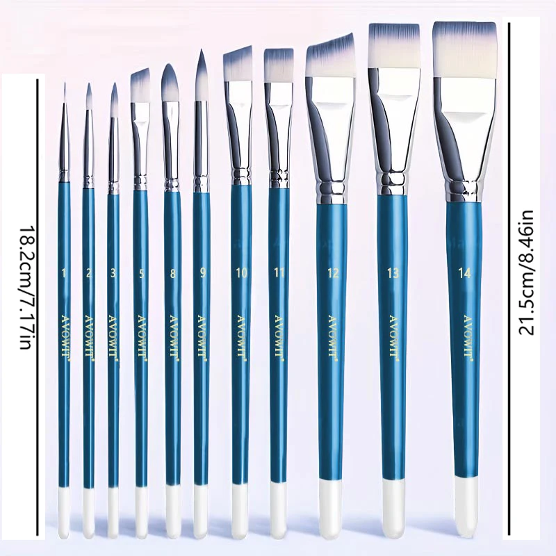 Professionelles Farbpinsel-Set, geeignet für Nagelkunst, Make-up und Malerei, unverzichtbar für Halloween- und Weihnachtsfeiern. – Detail 1