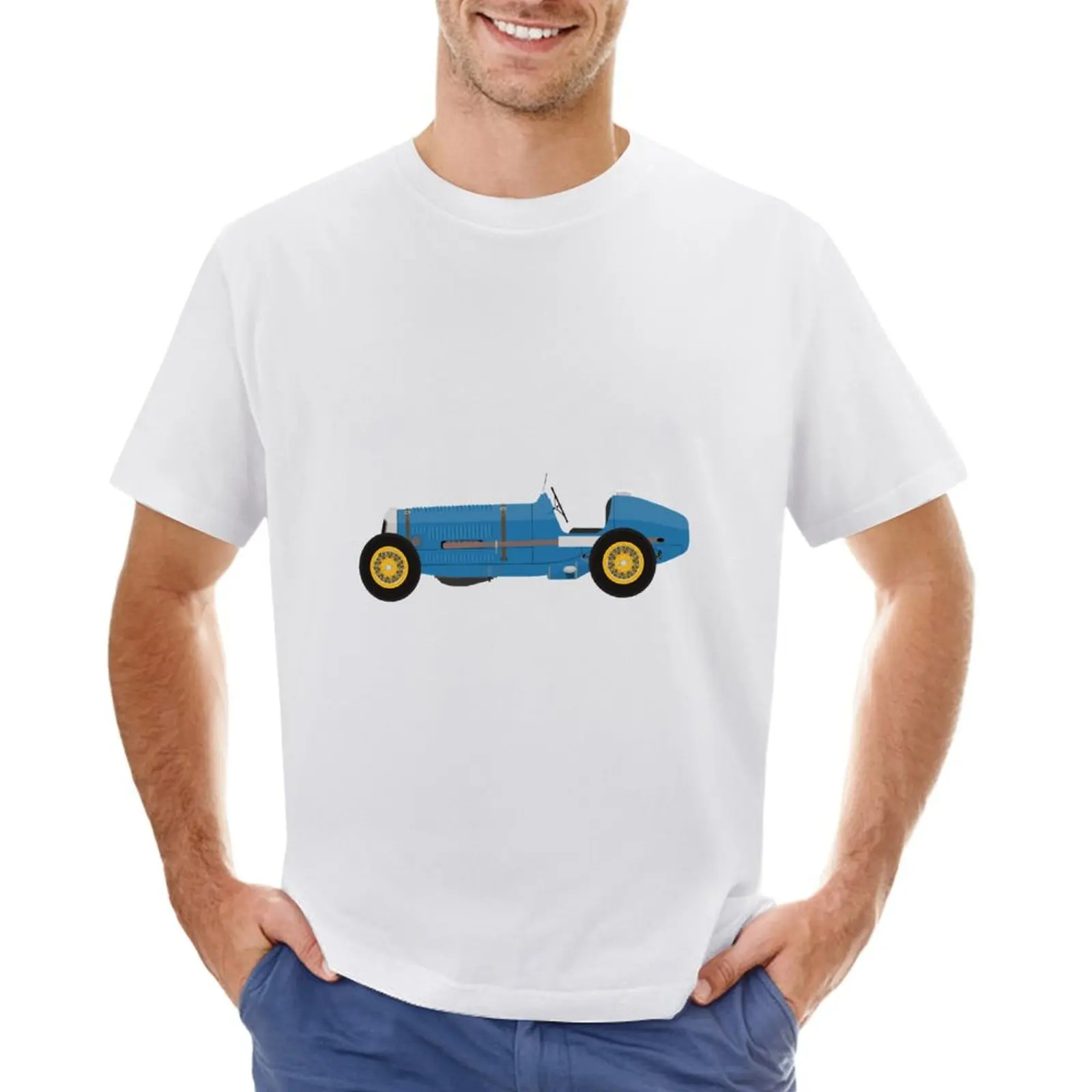 ERA R5B (Blue & Yellow) Racing Car T-shirt sublime sports fans plus size tops designer t shirt men