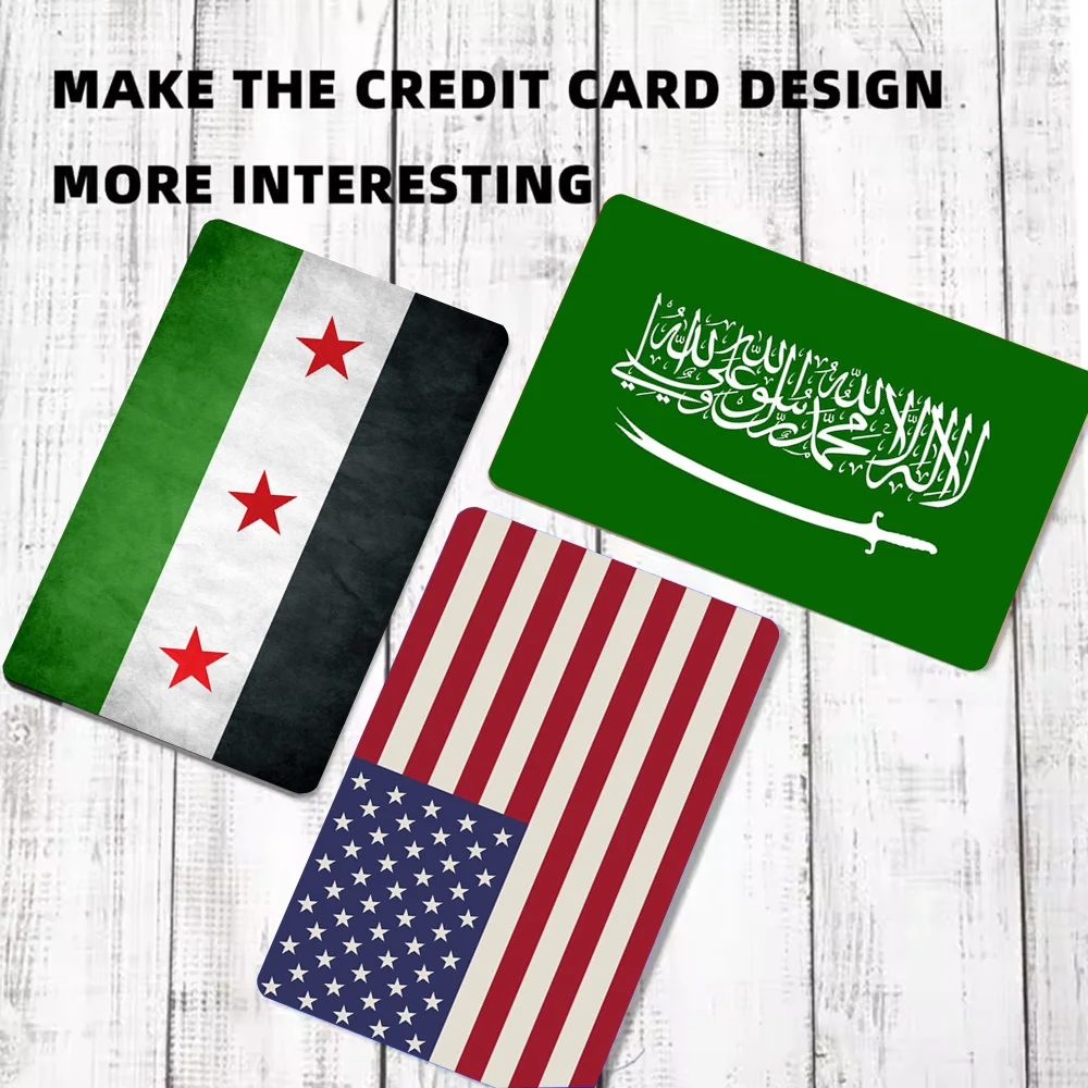 S-syrias bandeira da arábia saudita adesivos cartão de crédito visto débito cartão de carga bancária ônibus metrô adesivo à prova dwaterproof água decalque decoração