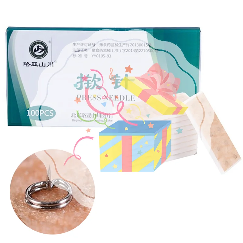 

100 шт. лифтинговая игла для акупунктуры ушей, иглоукалывание ушей, массажная игла, иглоукалывание, одноразовая релаксационная паста для ушей