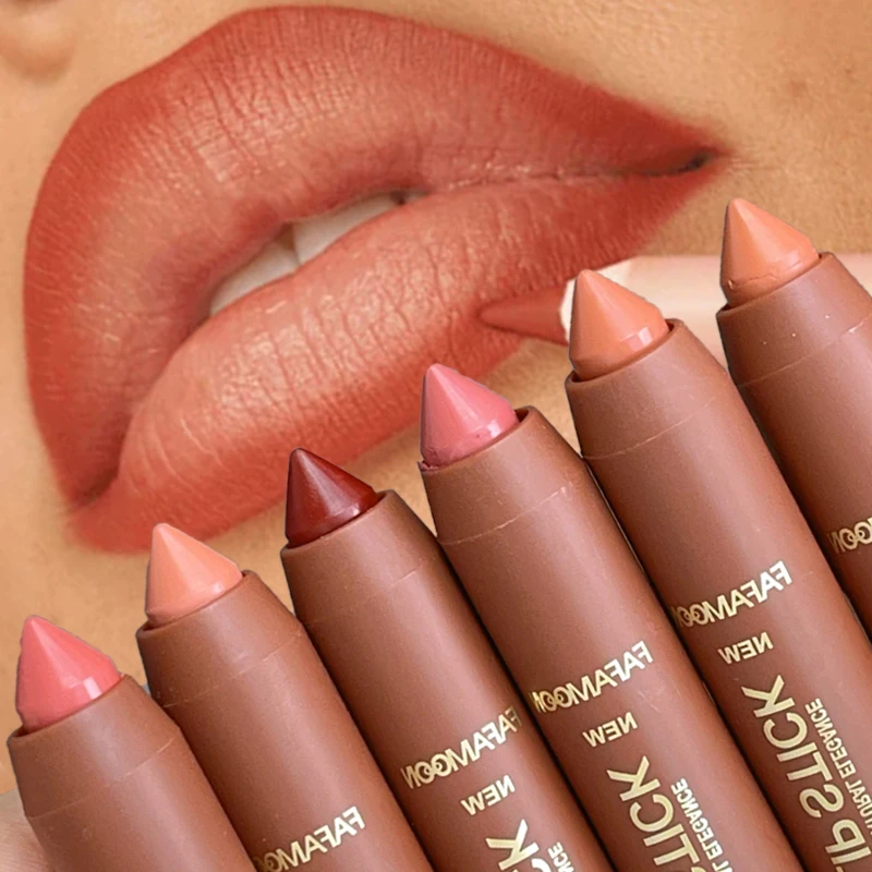 Matita per labbra con punta in velluto Labbra opache morbide Matita per rossetto sexy Matita per labbra snellente non appiccicosa impermeabile Contorno Tinta Trucco