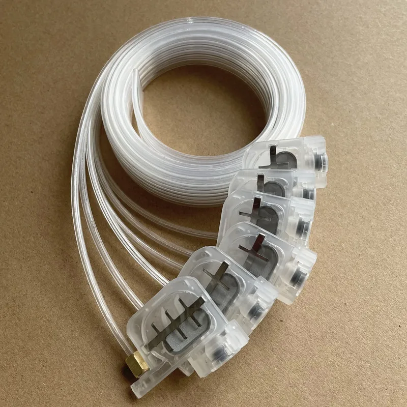 1.5m 6 color uv ink tube hose pipe line with uv square small damper For Epson R330 L800 L805 L1800 R1390  R1800 1250 R1900 Parts