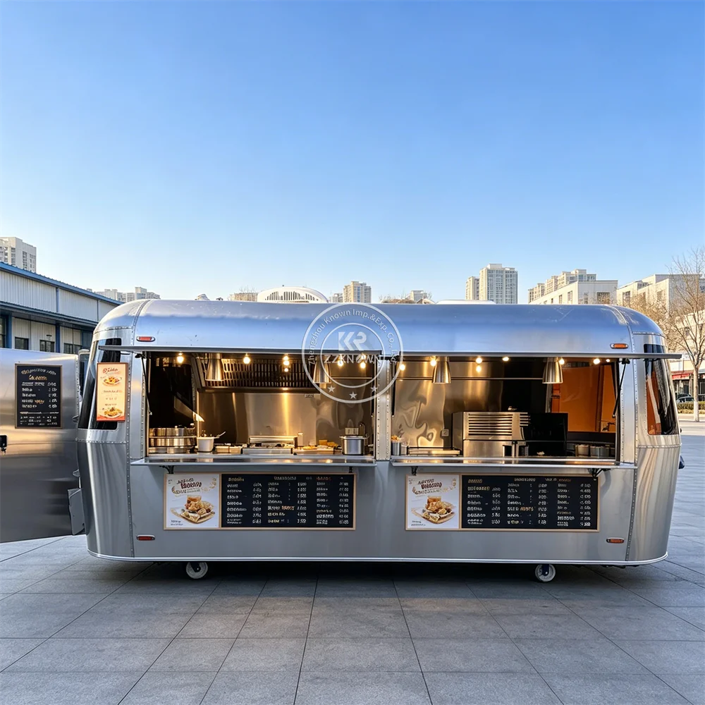 Street Mobile Smoothie Dessert Food Trailer Outdoor Mobile Kitchen Trailer Custom Catering Food Truck With Kitchen Equipment