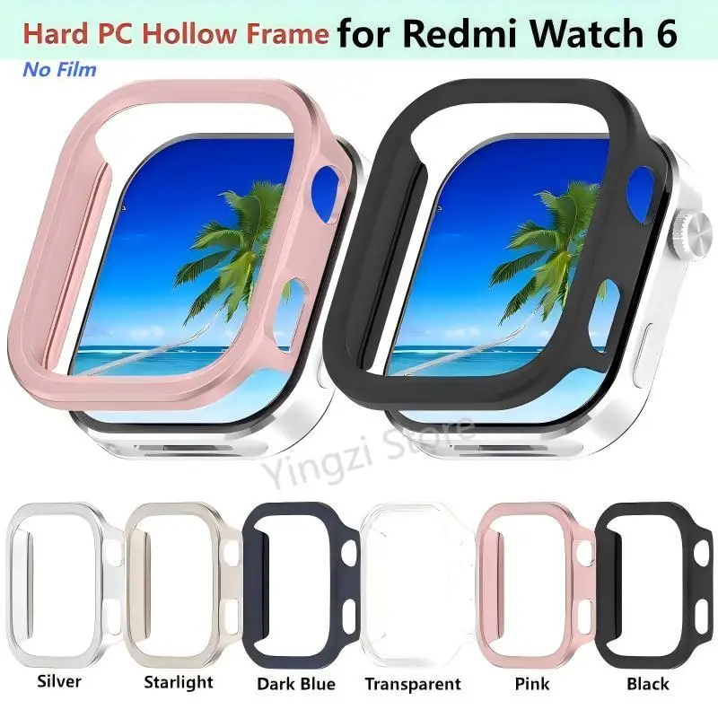 

PC Hollow Cover Case for Redmi Watch 6 WristBand Protector Empty Half Bumper Protective Frame for Redmi Watch6 Shell Accessores