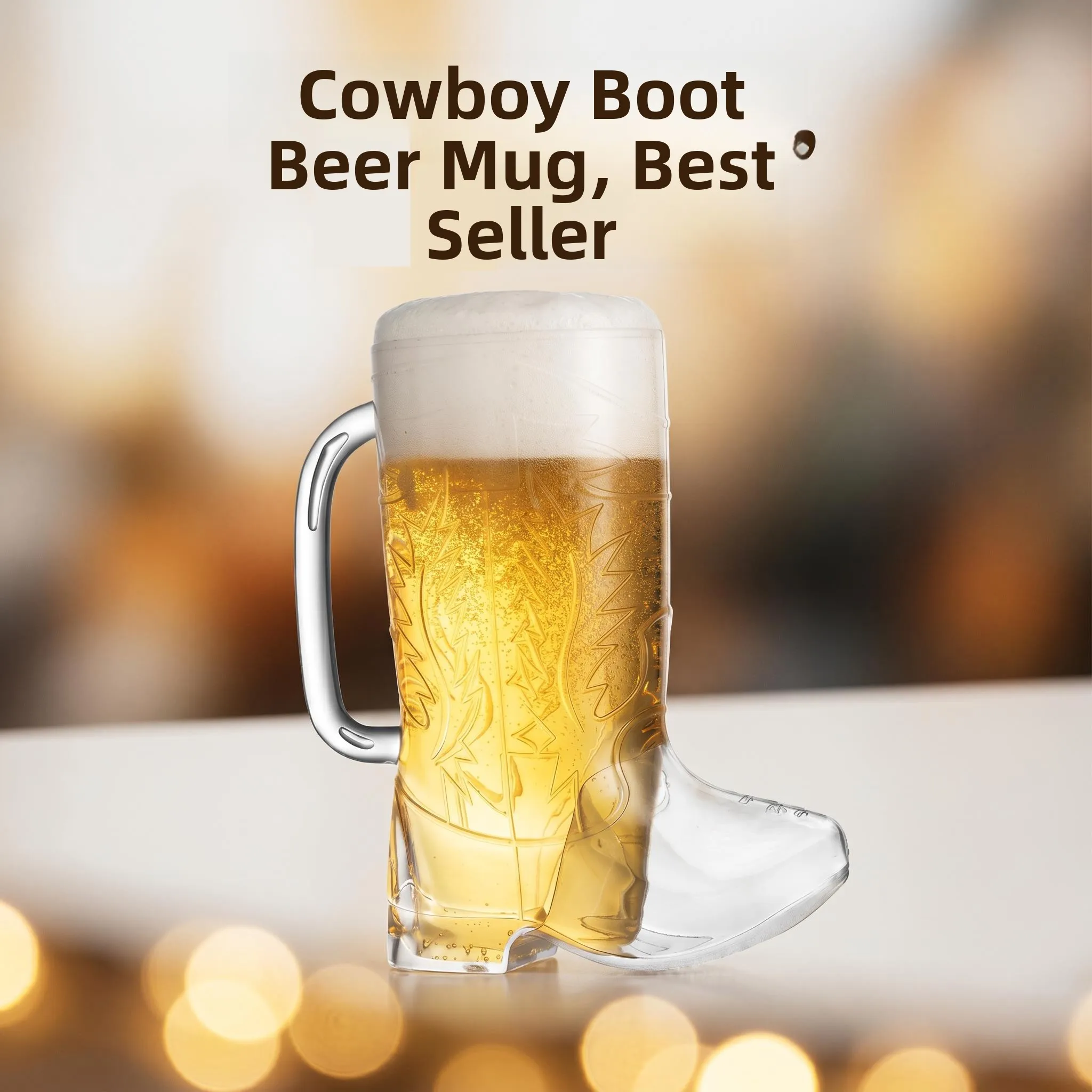 

Acrylic Beer Mug Large Capacity Boot Shaped Creative Handle Plastic Cup for Home Use 2026 New Design Premium Feeling