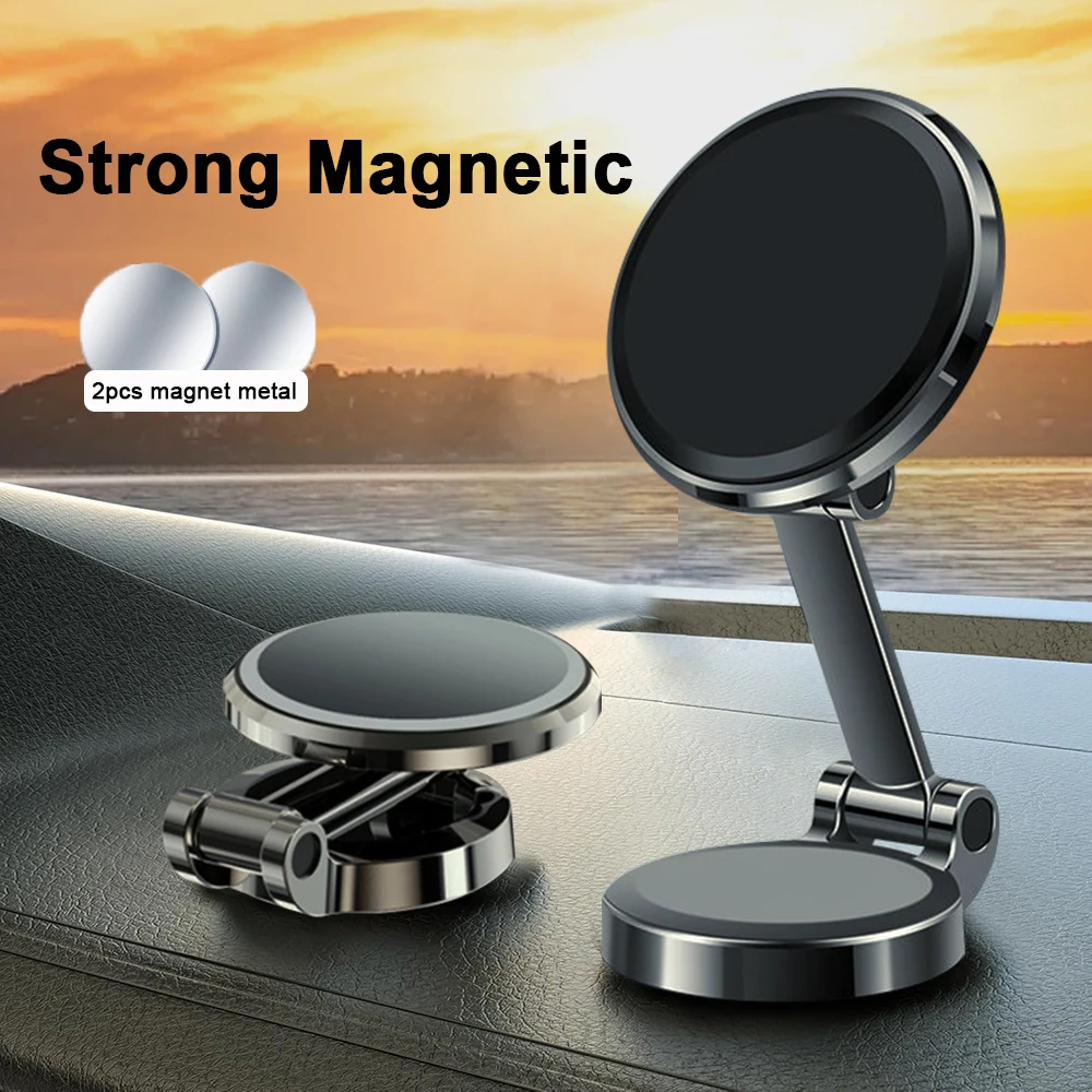 

Car Magnetic Phone Holder Foldable Strong Magnetic Phone Bracket 360° Adjustable Car Navigation Phone Holder Mount Universal