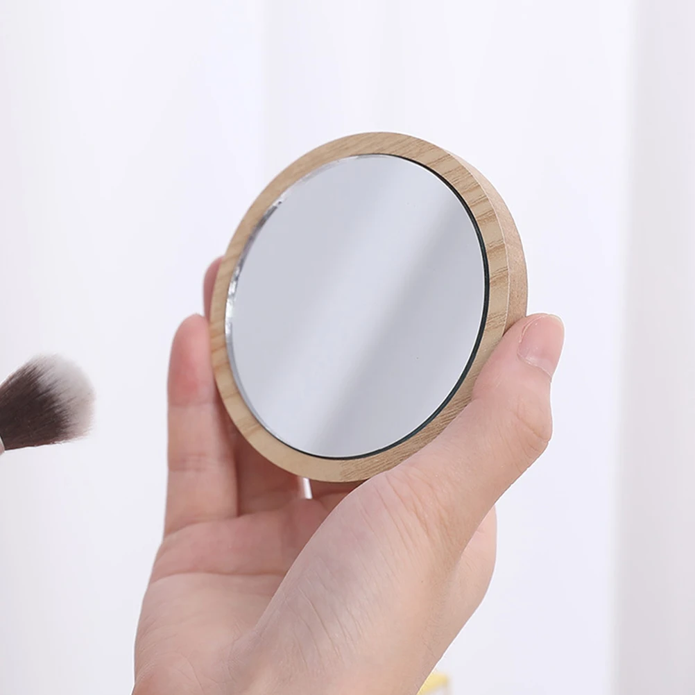 

4Pcs Handheld Cosmetics Mirrors Portable Mini Rounded Makeup Mirror Set Convenient Small Compact Reflective Mirror for Girls